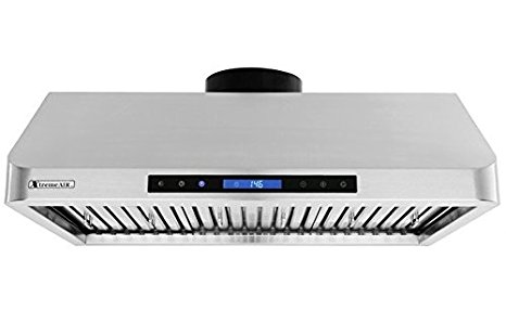 XtremeAir PX10-U36 Under Cabinet Mount Range Hood with 900 CFM Baffle Filter/Grease Drain Tunnel, 36"