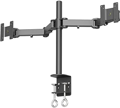 Tyke Supply Dual LCD Monitor Stand Desk clamp Holds up to 24" LCD Monitors