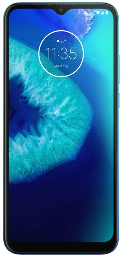 Moto G8 Power Lite (64GB, 4GB) 6.5", Dual SIM GSM Unlocked Smartphone, 4G LTE - International Model (XT2055) - Arctic Blue