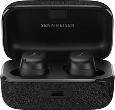Sennheiser MOMENTUM True Wireless 3 Earbuds -Bluetooth In-Ear Headphones for Music and Calls with Adaptive Noise Cancellation, IPX4, Qi wireless charging, 28-hour Battery Life and Compact Design,Black