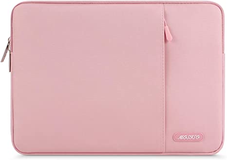 MOSISO Tablet Sleeve Case Compatible with iPad Pro 11 inch (3rd Gen) M1 5G 2021-2018/2020 10.9 Air 4/10.2 8th/7th Gen/10.5 Air 3/9.7, Polyester Vertical Pocket Bag, Pink