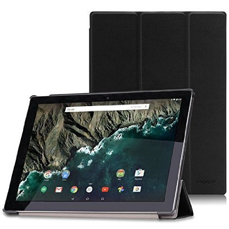 MoKo Google Pixel C Case - Ultra Slim Lightweight Smart-shell Stand Cover Case with Auto Wake / Sleep for Google Pixel C 10.2 Inch 2015 Tablet, BLACK