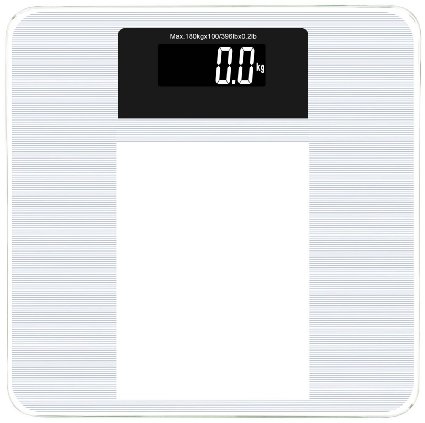 FRK Precision Digital Body Weight Bathroom Scale, High Accuracy with Tempered Glass Platform, Slim Design, Smart Step-on Technology, 2 Year Warranty