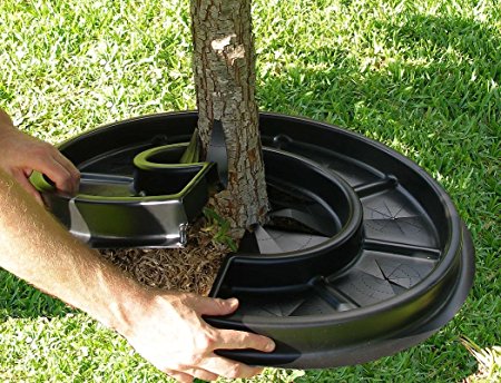 Matscape Lawn, Garden, Landscape Edging Ring (Black Plastic, Set of 2, 28 Inch in Diameter)