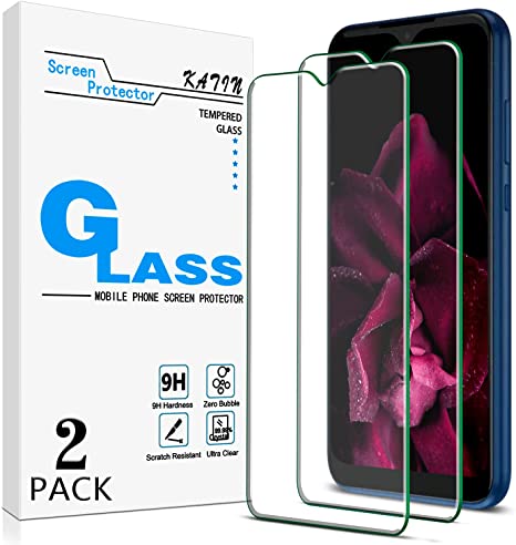KATIN [2-Pack] For Motorola Moto E 2020 Tempered Glass Screen Protector No-Bubble, 9H Hardness, Easy to Install