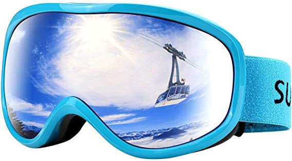 Supertrip Ski Goggles Womens Mens,Anti-fog Anti-glare Skiing Snowboard goggles with 100% UV400 Protection,Helmet Compatible