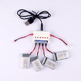 YouCute 4pcs 37V 780mAh Battery and 1to6 charger for syma X5c X5sc X5sw RC quadcopter drone spare parts