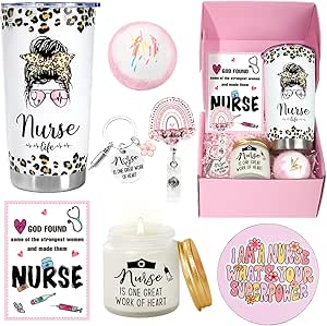 Frerdui Nurse Gifts for Women, Nurses Week Gifts, Nurse Appreciation Gift, Nurse Graduation, Birthday, Christmas Gifts, New Nurse Gifts, Nurse Practitioner Gifts - 20 OZ Tumbler Set for Nurses