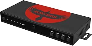 Monoprice Blackbird 4K60 Multiviewer Seamless UHD Video Switcher for Professional AV Installations, HDMI 2.0b, HDCP 2.2 and 1.x Audio Extraction, 18Gbps Video Bandwidth - Pro-Series