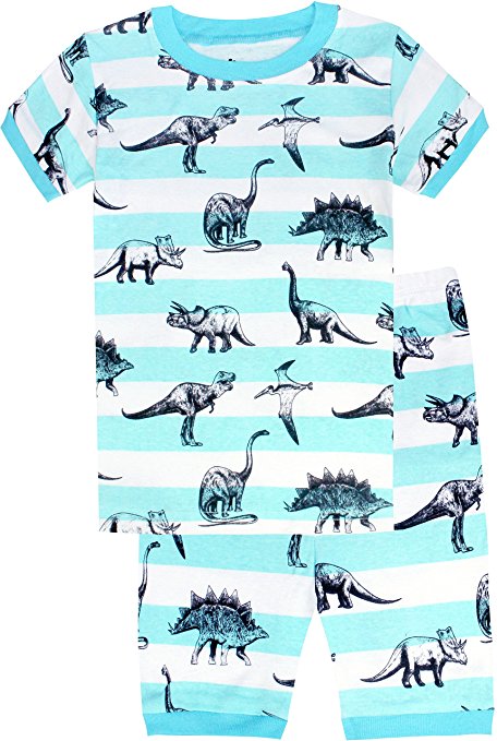 Boys2 Piece Sleepwear Short Pajamas Set Dinosaurs PJs