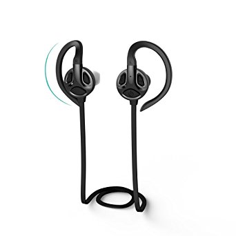 ATEX 4.1 Bluetooth Headphones Active Noise Cancellation & Built-In Microphone Wireless In-Ear Earbuds for Sports & CrossFit Sweat Proof Non-Slip iPhone 7 and Samsung Galaxy 7 Compatible