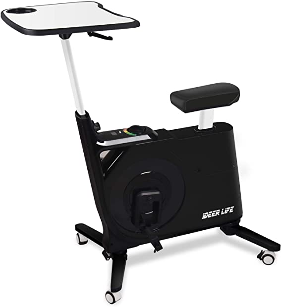IDEER LIFE Magnetic Foldable Exercise Bike, Cardio Workout Indoor Cycling Folding X Bike with Hand Pulse Sensor, LCD Display, Large Backrest, Comfy Seat and Handles, Stationary Upright Recumbent Bike