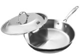 Cooks Standard NC-00239 12-Inch Ply Clad Stainless Steel Fry Pan with Dome Lid Multi