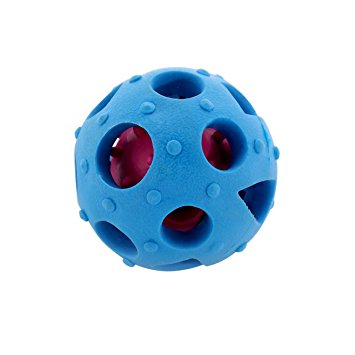 Interactive Dog Toys by FurryFido, Durable dog balls and IQ treat dispensing for Dogs，Cats，and other Pet. Funny Dog Puzzle and Dog Toys for Boredom with Nontoxic Themoplastic Rubber (Blue)