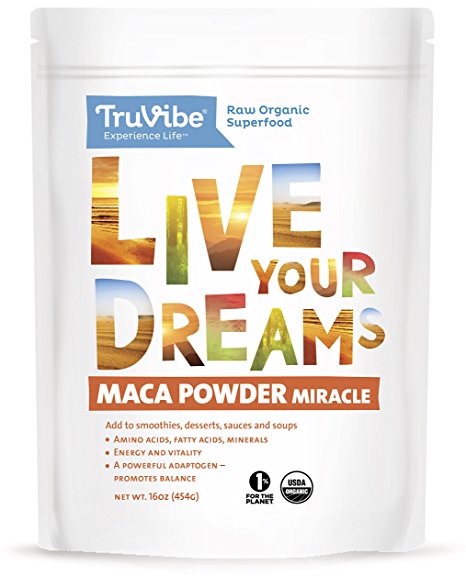 TruVibe - 100% Organic Raw Maca Powder - (16oz)