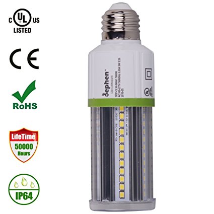 Dephen 9W LED Corn Light Bulb Screw Base(E26) 5000K Daylight 1000LM Post Top Lamp Replacement for Equivalent 80W Traditional Bulb used in Table Lamp, floor lamp, Porch, Corridor(AC100-277V)