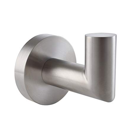 KES SUS 304 Stainless Steel Coat/Robe Hook Wall Mount Modern Hotel Style Brushed Finish, A22060-2