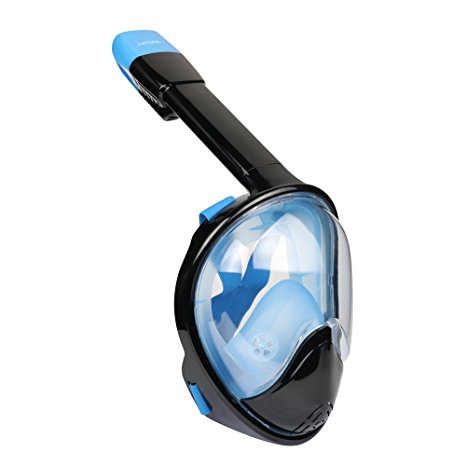 Snorkeling Mask, HiCool 180 Dgree Larger Viewing Snorkeling Diving Mask, Longer Ventilation Pipe, Anti Fog and Anti Leak