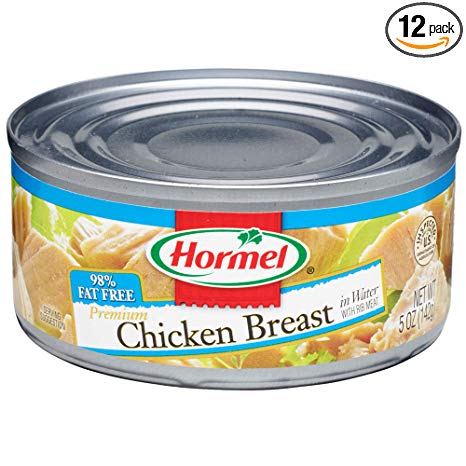 Hormel Premium Chicken Breast in Water with Rib Meat, 98% Fat Free, 5-Ounce Cans (Pack of 12)