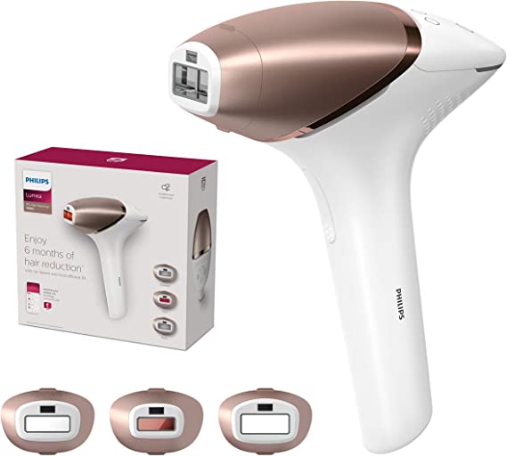 Philips Lumea IPL Cordless Hair Removal 9000 Series with 3 attachments for Face, Bikini and Underarms and SenseIQ Technology, New 2021 Edition - BRI955/00