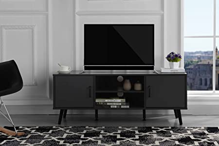Divano Roma Furniture Mid Century Modern TV Stand (Grey)