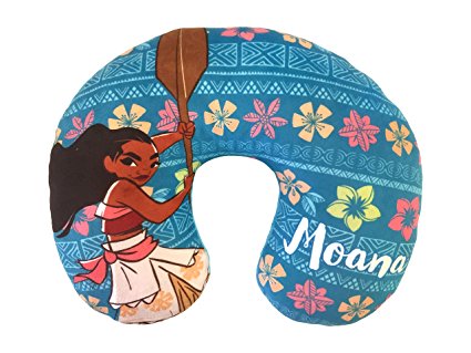 Disney Moana Flower Travel Neck Pillow, Teal Neck Pillow