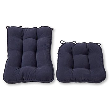 Greendale Home Fashions Standard Rocking Chair Cushion Hyatt fabric, Denim