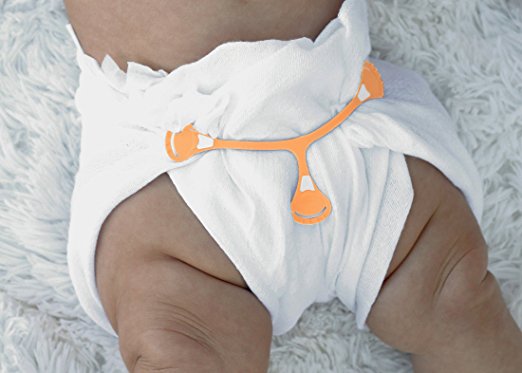 Snappi Cloth Diaper Fasteners - Replaces Diaper Pins - Use with Cloth Prefolds and Cloth Flatfolds [Neutral 3 pack]