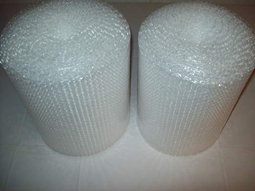 100 Feet of Bubble Cushioning Wrap Rolls, 3/16" (Small) Bubbles, 12" Wide, Perforated Every 12". 2, 50 Foot Rolls
