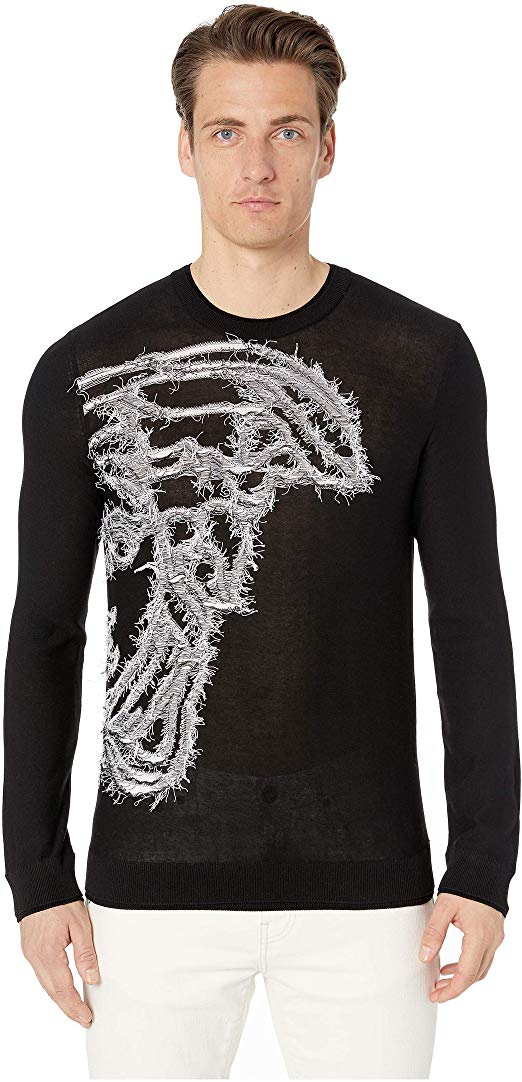 Versace Collection Men's Reverse Weave Sweater