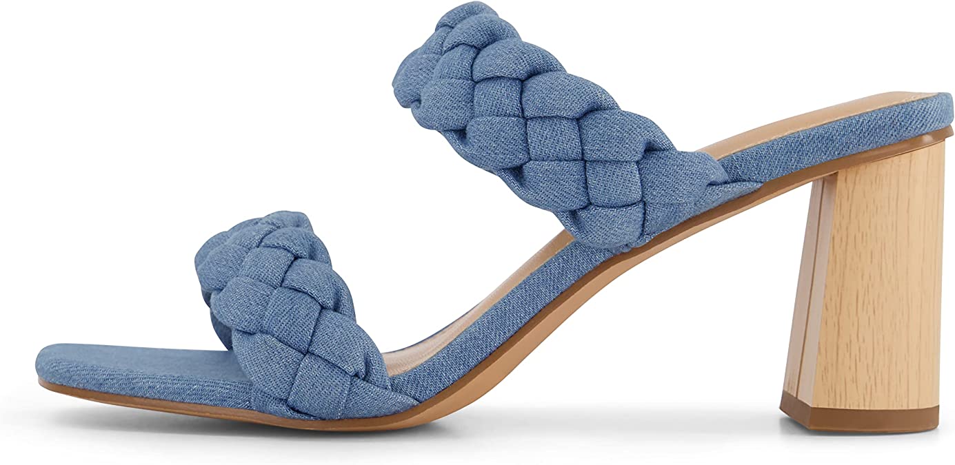 Dunes   CUSHIONAIRE Technology Women's Iris braided Heel Sandal  Memory Foam and Wide Widths Available