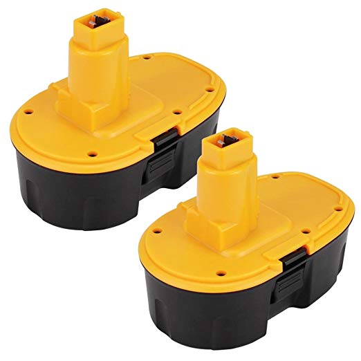 2 Packs Eagglew 18V 3.0Ah Ni-Mh Replace for DeWalt Battery DC9096 DE9039 DE9095 DE9096 DE9098 DW9096 DW9095 DW9098 DE9503 XR Cordless Drill (Yellow)