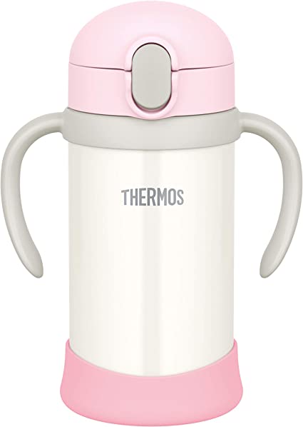 サーモス(THERMOS) まほうびんのベビーストローマグ FJL-350 ピンクホワイト (PKW) 350ml