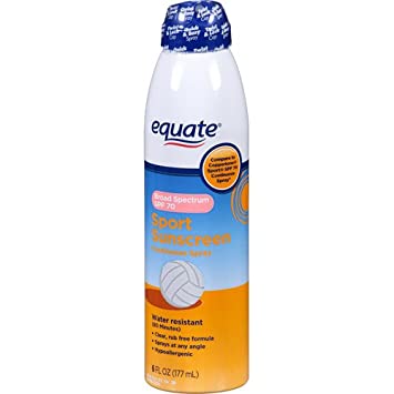 Equate Sport Sunscreen SPF 70 Compare to Coppertone Sport