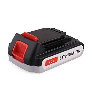 Lasica Upgraded 2500mAh 20V LBXR20 Replacement Battery for Black and Decker Cordless Power Tool LBXR20B LB2X3020 LBXR20-OPE2 LBXR2020 LB2X4020 LB20 LBX20 LBX4020 Black and Decker 20-Volt MAX Battery