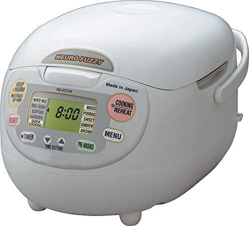 NS-ZCC18 10-Cup Neuro Fuzzy Rice Cooker, 1.8-Liters, Premium White