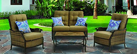 Hanover Hudson Square 4-Piece Outdoor Deep-Seating Lounge Set, Multi