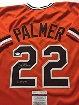 Autographed/Signed Jim Palmer "HOF 1990" Baltimore Orioles Orange Baseball Jersey JSA COA