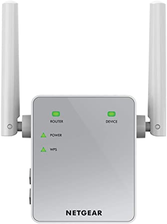 NETGEAR WiFi Booster Range Extender - Covers up to 1000 sq ft and 15 Devices with AC750 Dual Band Wireless Signal Repeater (up to 750 Mbps) and Compact Wall Plug Design with UK Plug (EX3700), White