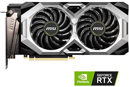 MSI Gaming GeForce RTX 2060 126GB GDRR6 192-bit HDMI/DP 1695 MHz Boost Clock Ray Tracing Turing Architecture VR Ready Graphics Card (RTX 2060 Ventus 6G OC)