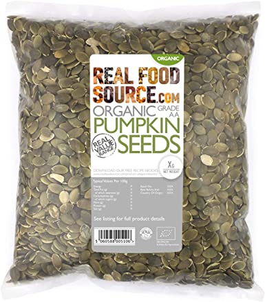 RealFoodSource Organic Pumpkin Seeds Grade AA 1kg