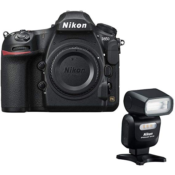 Nikon D850 45.7MP Full-Frame FX-Format Digital SLR Camera (Renewed) with SB-500 AF Speedlight Flash