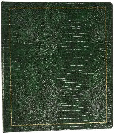Pioneer Pioneer Photo Albums LM-100 50 Sheets Magnetic Self-Stick Leatherette 3-Ring Photo Album, Hunter Green