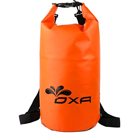 OXA 20L Waterproof Dry Bag, Roll Top Closure Dry Bag Sack with Dual Shoulder Straps for Kayaking Boating Camping