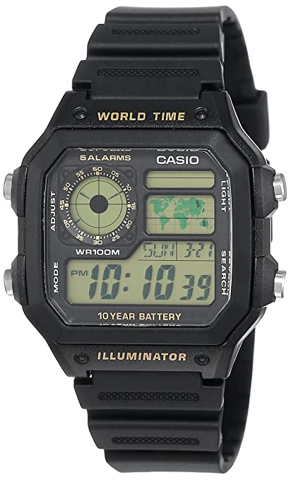 Casio Youth-Digital Black Dial Men's Watch-AE-1200WH-1BVDF (D098)