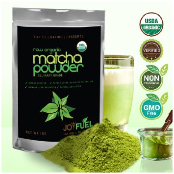 Organic Matcha Green Tea Powder - Culinary Grade - Smoothies, Cakes, Lattes, Cookies - Tested Found Safe in Heavy Metals - 137 X More Antioxidants Than Green Tea - Boost Energy - Aid Weight Loss - 4OZ