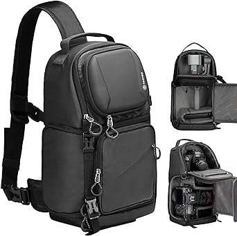 TARION TR-S Borsa a tracolla per fotocamera, Borsa da viaggio impermeabile Borsa fotografica Zaino fotografico Borsa a tracolla per fotocamera con copertura antipioggia