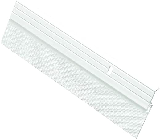 Aluminum and Reinforced Rubber Door Sweep, White,2-Inch by 36-Inch