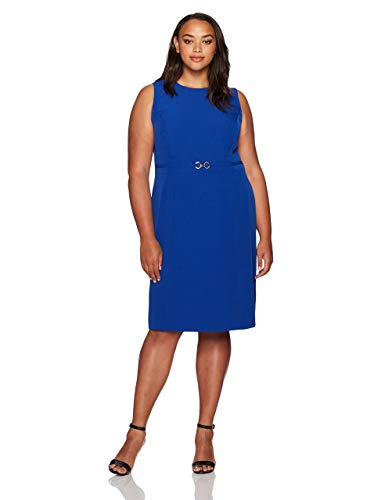 Kasper Women's Plus Size S/l Stretch Crepe Dress