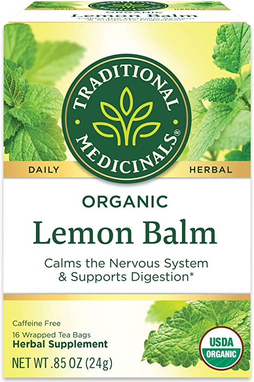 Traditional Medicinals Organic Lemon Balm Tea, 16 Tea Bags